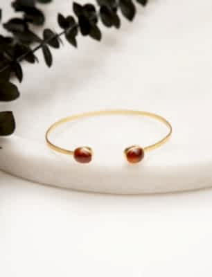 Agate Stoned Handmade Silver Bracelet