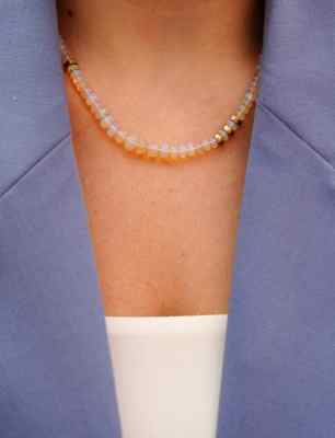 El Yapımı Tasarım Gümüş Kolye Opal Taşlı