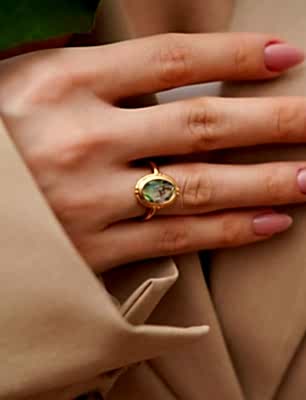 El Yapımı Tasarım Sedef Gümüş Yüzük