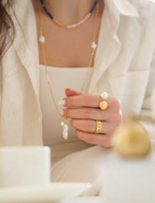 Barok İncili El Yapımı Tasarım Gümüş Kolye