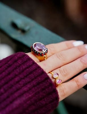 Handmade Silver Ring with Tourmaline Stone