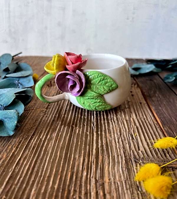 Renkli Güller Kahve Mug