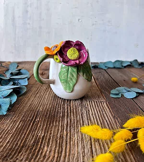 Pembe Çiçek Kahve Mug