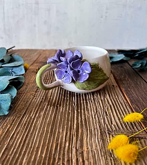 Ortanca Çiçek Kahve Mug