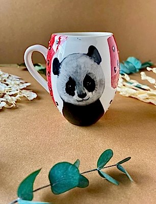 Özel Tasarım Çini Mug Panda