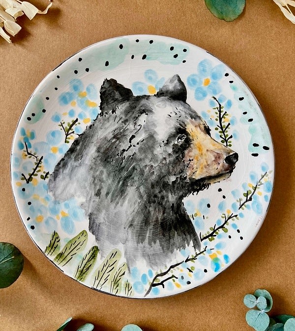 Özel Tasarım Çini Tabak Ayı