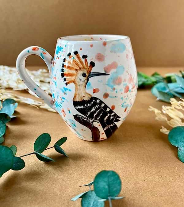 Özel Tasarım Çini Mug İbibik Kuşu