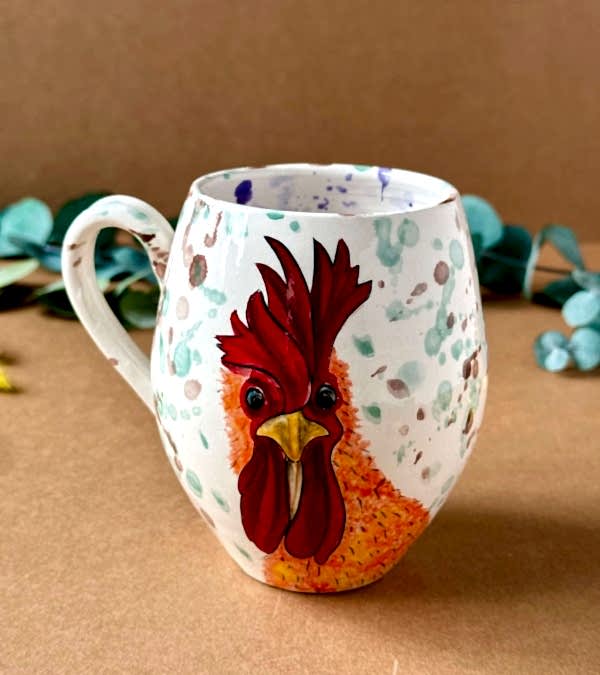 Özel Tasarım Çini Mug Horoz