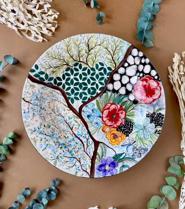 Özel Tasarım Çini Büyük Tabak