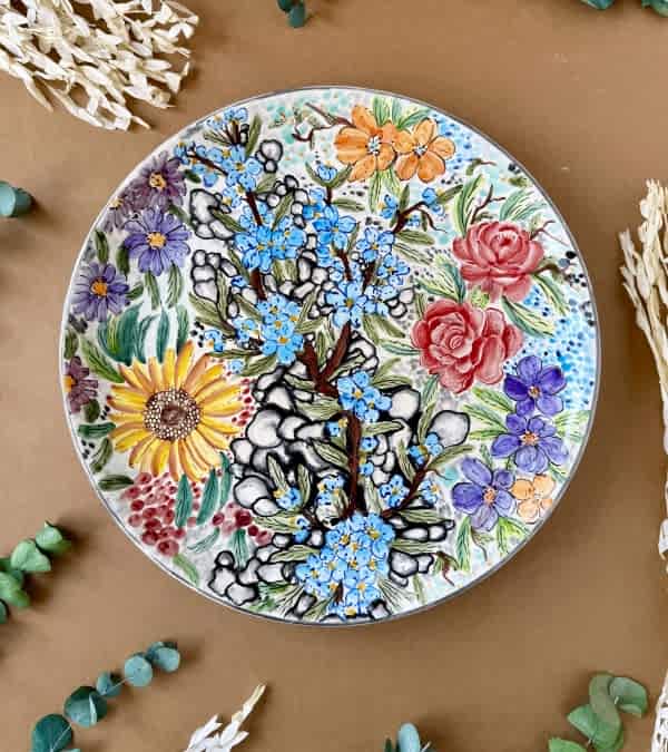 Özel Tasarım Çini Büyük Tabak