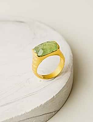 Yeşil Kyanit Taşlı Gümüş Yüzük