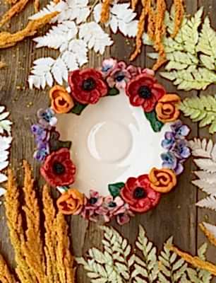 Gelincik Çiçekli Orta Boy Kase