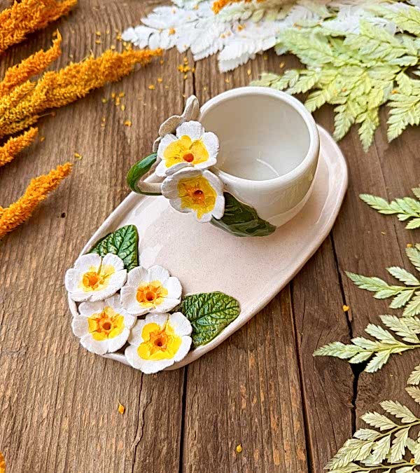 Papatyalı Türk Kahvesi Fincan Set