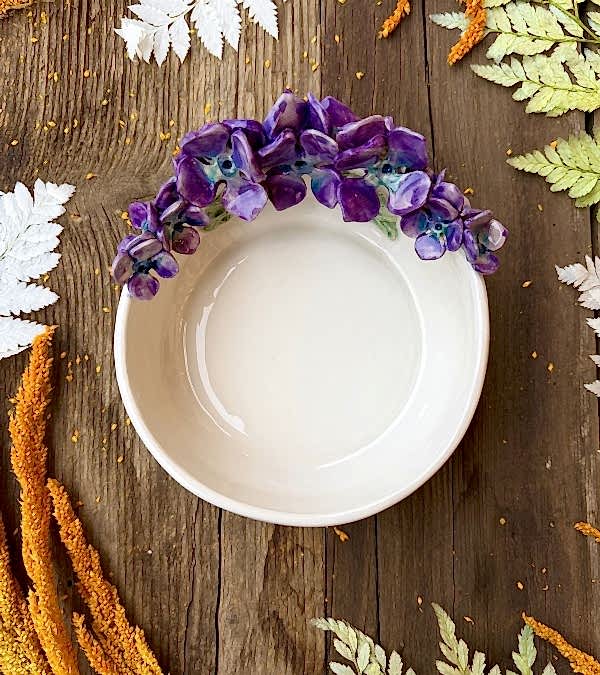 Ortanca Çiçekli Kase