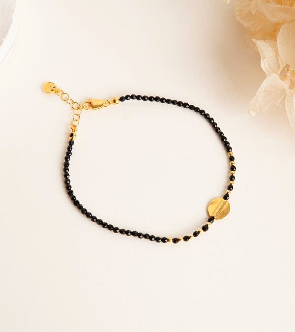 Oniks Taşlı Gümüş Bileklik