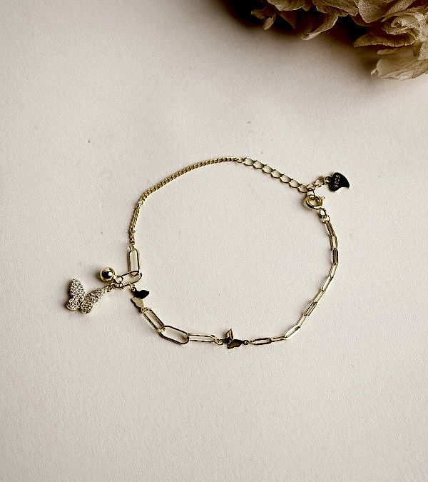 Kelebekli Gümüş Bileklik